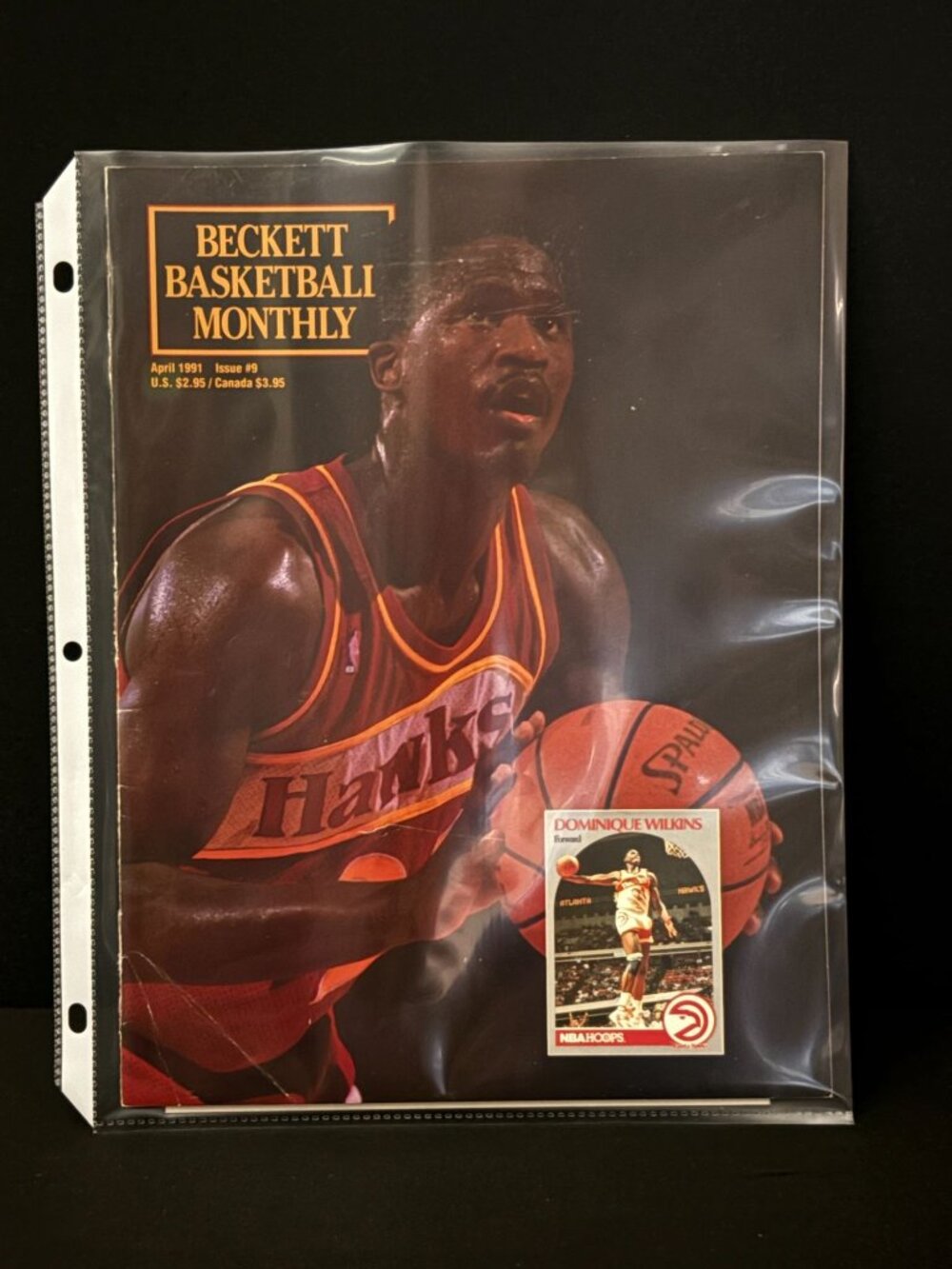 Beckett Basketball Magazine Issue #9 April 1991 Dominique Wilkins Atlanta Hawks